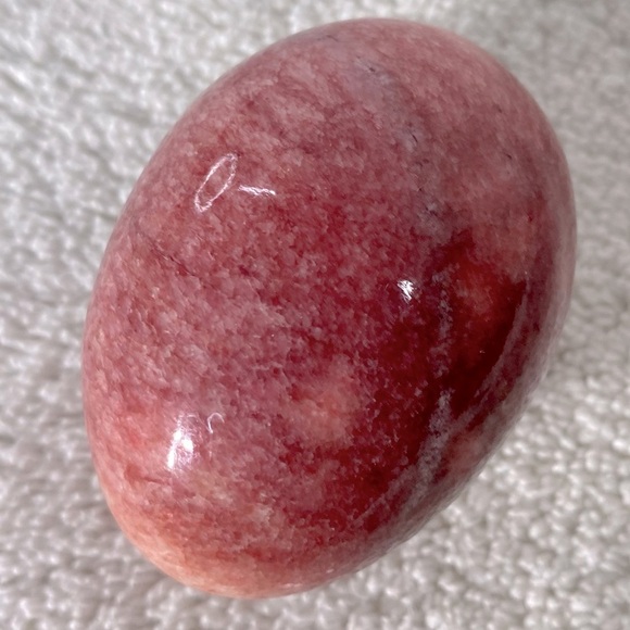 Vintage Polished Red Stone Egg - Picture 9 of 10